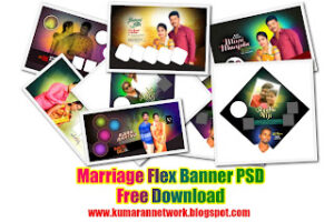 Marriage Flex Banner Design PSD File Free Download