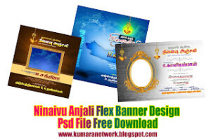 Ninaivu Anjali Flex Banner Design Psd File Free Download